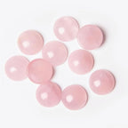 20pcs 6mm Natural Stone No Hole Rose Quartz Semicircle Smooth Cabochons Beads - Image 2