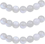 MJDCB Natural Round Stone Beads 6mm Blue Moonstone Loose Gemstone Beads by MJDCB