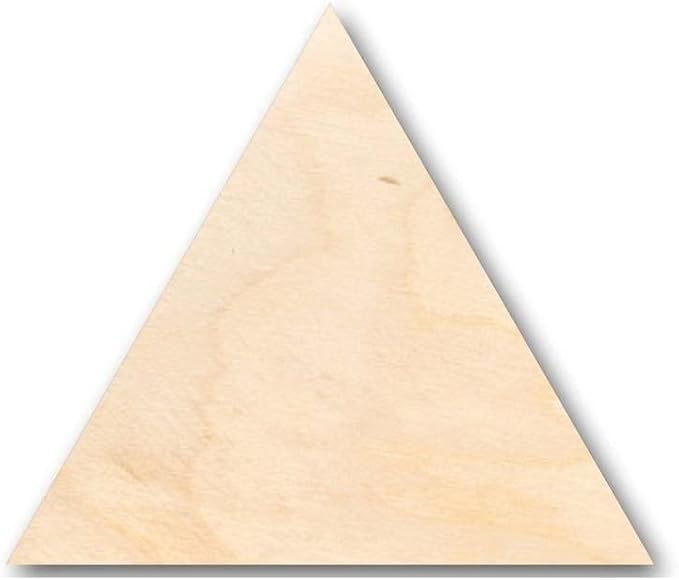 Unfinished Wood Triangle Shape Craft up to 46" DIY 12" / 1/4" - Image 2