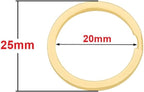 20 Pack Key Ring Keychain 1 Inch 25mm Diameter Metal Flat Split Key Chains Rings - Image 2