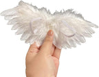 1 Pc White Mini White Angel Feather Wings Doll Feather Wings Photography Props by Unknown