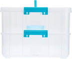 BTSKY 2 Layer Stack & Carry Box, Plastic Multipurpose Portable Storage - Image 7