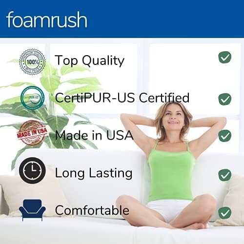 FoamRush 4" x 36" x 36" Premium Quality Upholstery Foam Cushion High Density - Image 5