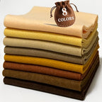 Brown 8 Assorted Soft Felt Sheets Fabric, Each 8'' x 36'' 1.6mm Thick | Long by FANOMMI
