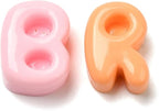 DanLingJewelry 200Pcs Mixed Styles Letter Cabochon Opaque Resin Alphabet - Image 8