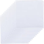 White Bandana for Tie Dye Party Supplies, Solid Color Cotton Large Headband by LUNARUBBY
