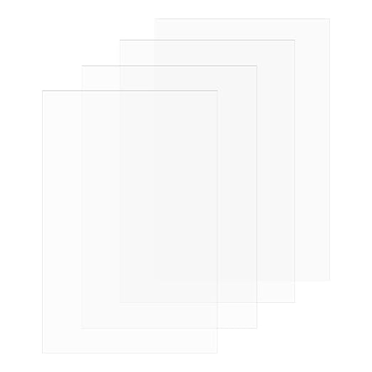 8-Pack Plastic Sheet, 8.3 x 11.7 Inch 0.02 Inch Thick Transparent Clear by DJBVHSF