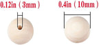 300Pcs 10mm Wood Beads Round Wooden Spacer Beads Unfinished Natural Wood Loose - Image 2