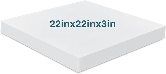 Frienda 1 Pack 3" x 22" x 22" Upholstery High Density Craft Foam Sheets by Frienda