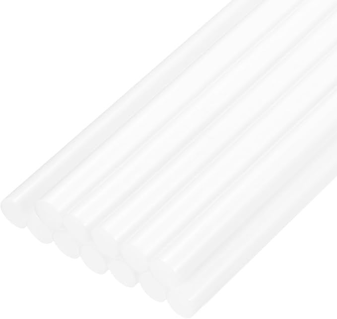 uxcell Mini Hot Glue Sticks for Glue Gun 11mm x 200mm Milky White 12pcs by uxcell