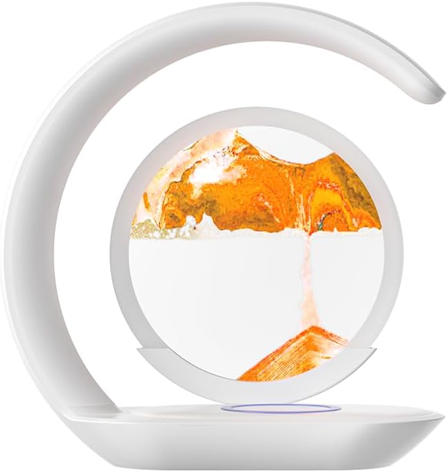 LED Table Lamp with Wireless Charging, Crescent Moon Design - Image 2