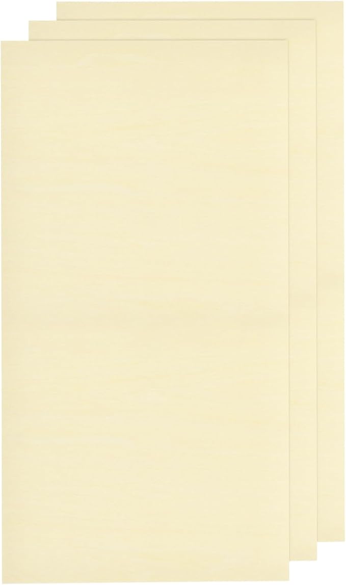 MECCANIXITY 3pcs Basswood Sheets 12 x 8 x 5/64 Inch Unfinished Wood Boards by MECCANIXITY