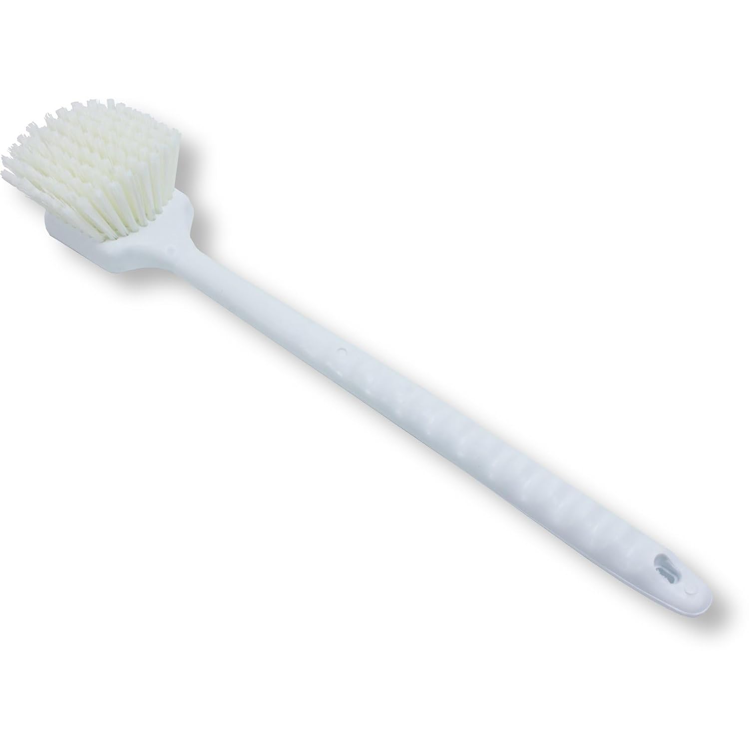 SPARTA 40501EC02 Plastic Large Scrub Brush, Kitchen Brush, Utility Brush With Long Handle For Cleaning, 20 Inches, White, (Pack of 6)