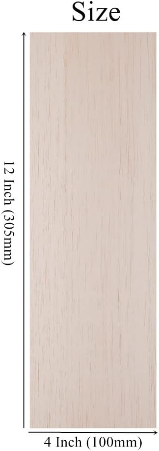 12 Pack Balsa Wood Sheets 1/8 x 4 x 12 Inch Natural Wood Color Unfinished Wooden - Image 5
