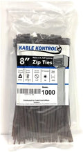 Kable Kontrol Brown Zip Ties 8 Inch 1000 Pcs, 50 Lbs Tensile Strength, by KABLEKONTROL%C2%AE