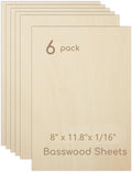 6 Pack Plywood Sheets, Unfinished Wood Boards Blanks by Hosifiy
