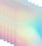 Bleidruck 25 Sheets 8.25x11.7 Inches Clear Holographic Premium Cold Laminated by VINYLSTICKERPAPER