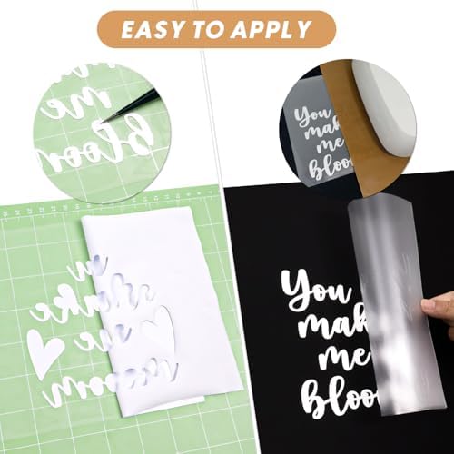 White HTV Iron on Vinyl Rolls, Silhouette or Heat Press Machine - Image 2