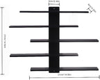 5-Tier Floating Wall Mounted Shelves, Wall Display Storage Shelf - Image 3