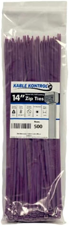 Kable Kontrol Purple Zip Ties 14 Inch 500 Pcs, 50 Lbs Tensile Strength by KABLEKONTROL%C2%AE