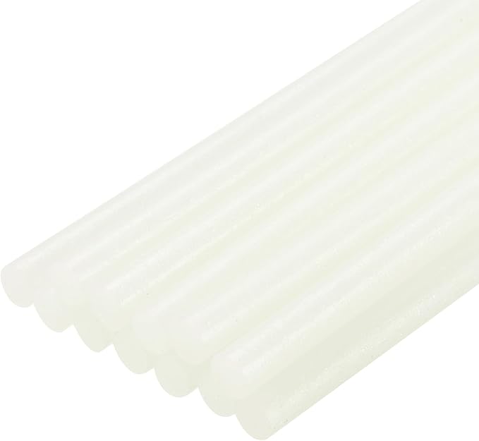 uxcell Mini Hot Glue Sticks for Glue Gun 11mm x 100mm Glitter White 12pcs by uxcell
