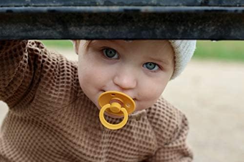 BIBS Pacifiers Colour Collection | Natural Rubber Baby Pacifier | Set of 2 BPA-Free Soothers | Made in Denmark | 18+ Months (Pack of 2) | Sage