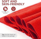 Red Felt Fabric 36'' X 36'', 1.4mm Large Felt Sheets Soft Durable Crafts Felt - Image 3