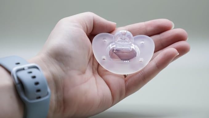 Breathe Baby Pacifier – Patented Design for Natural Oral & Facial Development - BPA-Free, Latex-Free, Pediatrician Developed - Dishwasher Safe 2 Pack (Stage 3: 7-12 Months)