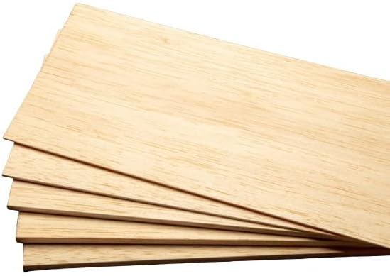Balsa Wood Sheets, Model Grade Hobby Craft Balsa Wood Thin Plank, Wood Burning by BINOS