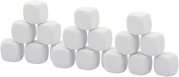White EVA Foam Dices for Kids Graffiti-Building Blocks, Creative Painting by EducationalProductsSupplier