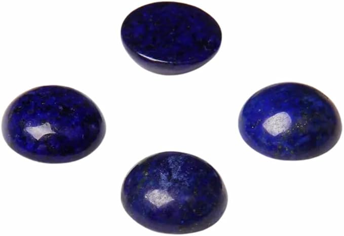 20pcs 16mm Natural Stone No Hole Lapis Lazuli Semicircle Smooth Cabochons Beads by 2TTFishoo