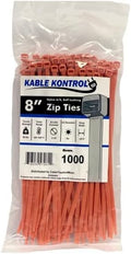 Kable Kontrol Orange Zip Ties 8 Inch 1000 Pcs, 50 Lbs Tensile Strength by KABLEKONTROL%C2%AE