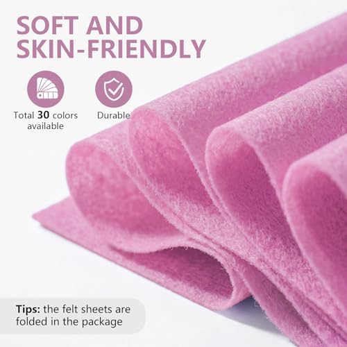 Lilac Felt Fabric 36'' X 36'', 1.4mm Large Felt Sheets Soft Durable Crafts Felt - Image 3