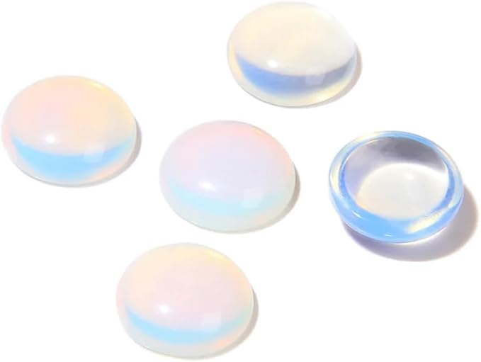 20pcs 6mm Natural Stone No Hole Opal Semicircle Smooth Cabochons Beads Healing by 2TTFishoo