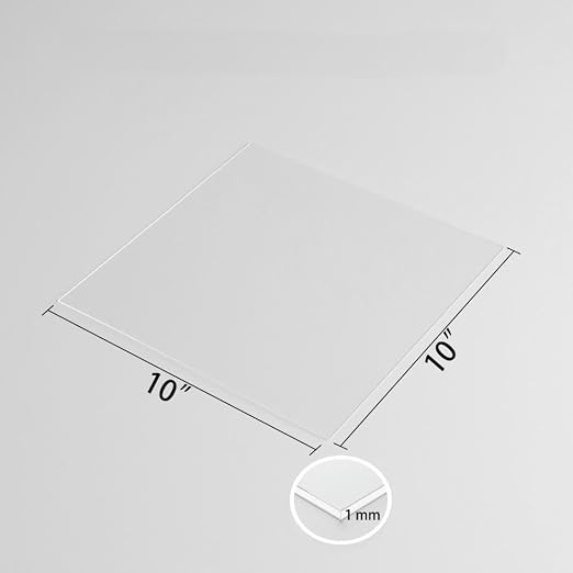 10 Pack 10"x10"x0.04" Thick Acrylic Sheets Transparent Plexiglass Panels - Image 2