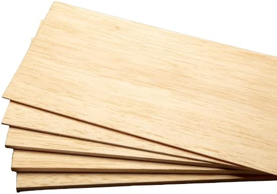 Balsa Wood Sheets, Model Grade Hobby Craft Balsa Wood Thin Plank, Wood Burning by BINOS