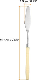 HARFINGTON 8pcs Palette Knife Painting Tool 7.68" Pointed Stainless Steel Blade - Image 2