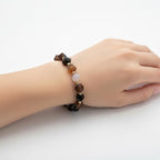 42pcs Natural Brown Striped Agate Stone Beads - Image 5