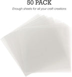 Samsill 50 Pack 12x12 .007 Clear Craft Plastic Sheets Compatible - Image 2