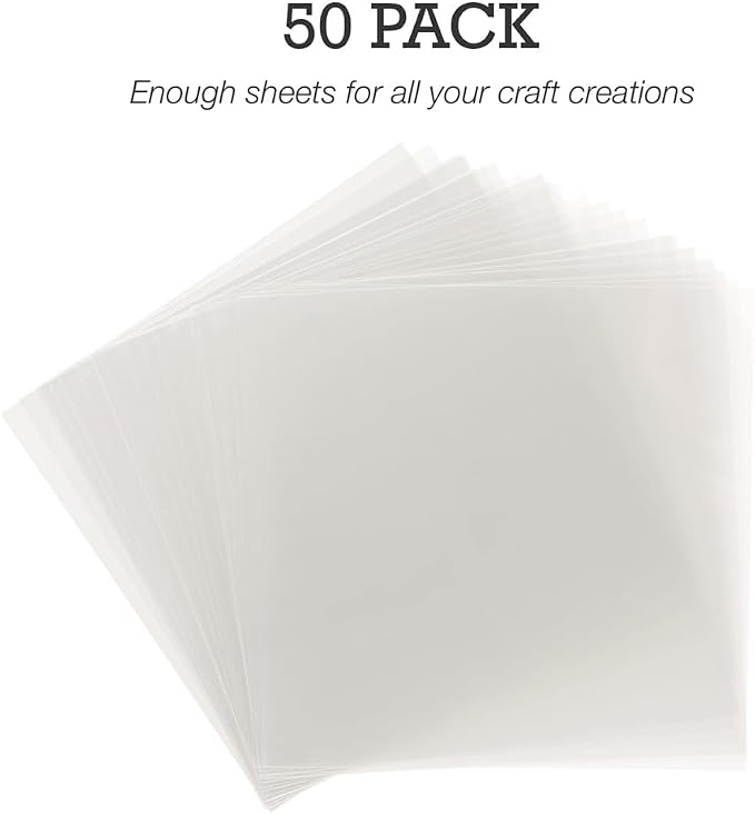 Samsill 50 Pack 12x12 .007 Clear Craft Plastic Sheets Compatible - Image 2