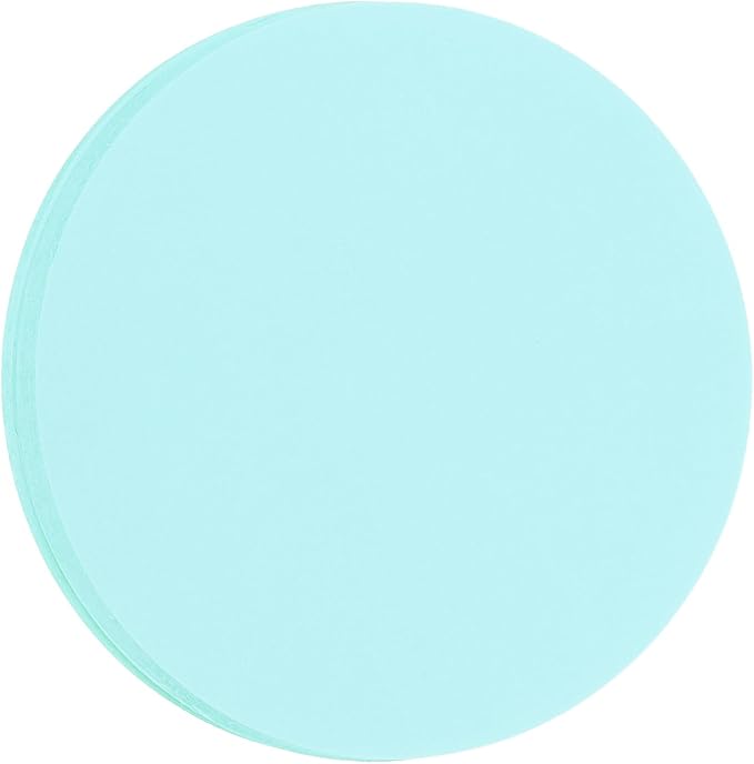 MECCANIXITY 60 PCS Light Blue Circle Cutouts Paper, 6 Inch Round Cutouts by MECCANIXITY