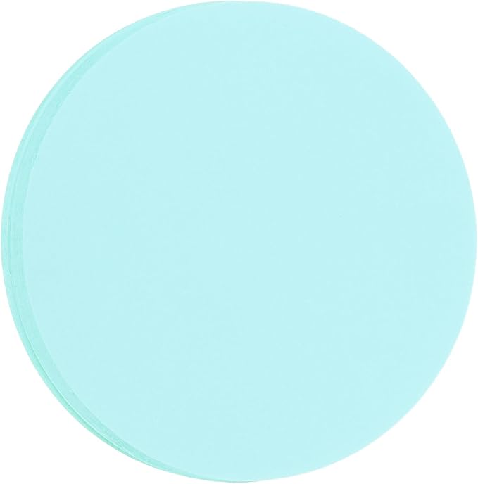 MECCANIXITY 60 PCS Light Blue Circle Cutouts Paper, 8 Inch Round Cutouts by MECCANIXITY