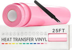 VinylRus Heat Transfer Vinyl-12” x 25FT Iron on Vinyl Roll by VinylRus