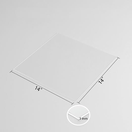 5 Pack 14"x14"x0.04" Thick Acrylic Sheets Transparent Plexiglass Panels - Image 2