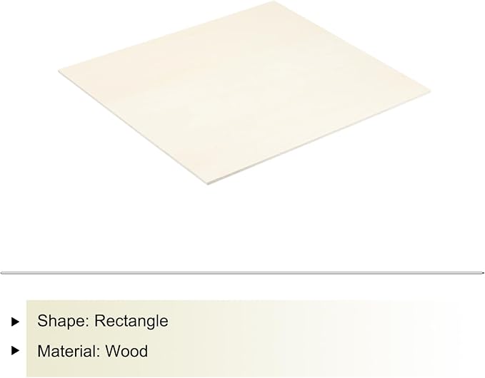 MECCANIXITY Basswood Sheet 7.9 x 7.9 x 0.2 Inch Unfinished Wood Boards Plywood - Image 3