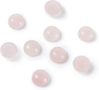 FASHEWELRY 50Pcs Natural Rose Quartz Cabochons Flat Back Gemstone Cabochons - Image 3