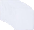 White Bandana for Tie Dye Party Supplies Plain Solid Cotton Large Headband Head by RJMBMUP