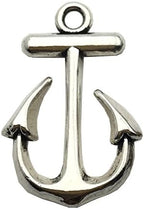 iloveDIYbeads 100g Craft Supplies Antique Silver Ship Wheel Anchor Charms - Image 8