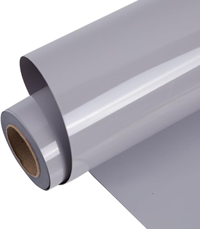 FUNKAKA Gray HTV Heat Transfer Vinyl Rolls, Adhesive HTV Vinyl by FUNKAKA