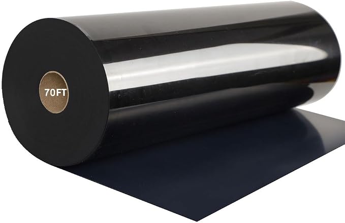FUNKAKA Black HTV Heat Transfer Vinyl Rolls, Adhesive Vinyl by FUNKAKA